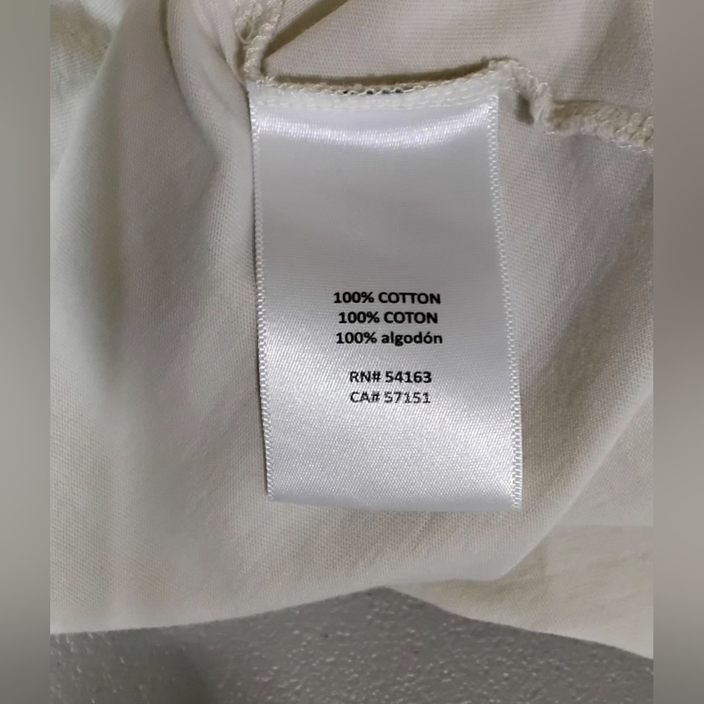 KARL LAGERFELD Men’s Short Sleeve T-Shirt Paris Size  Med Beige w/Black - Picture 8 of 9